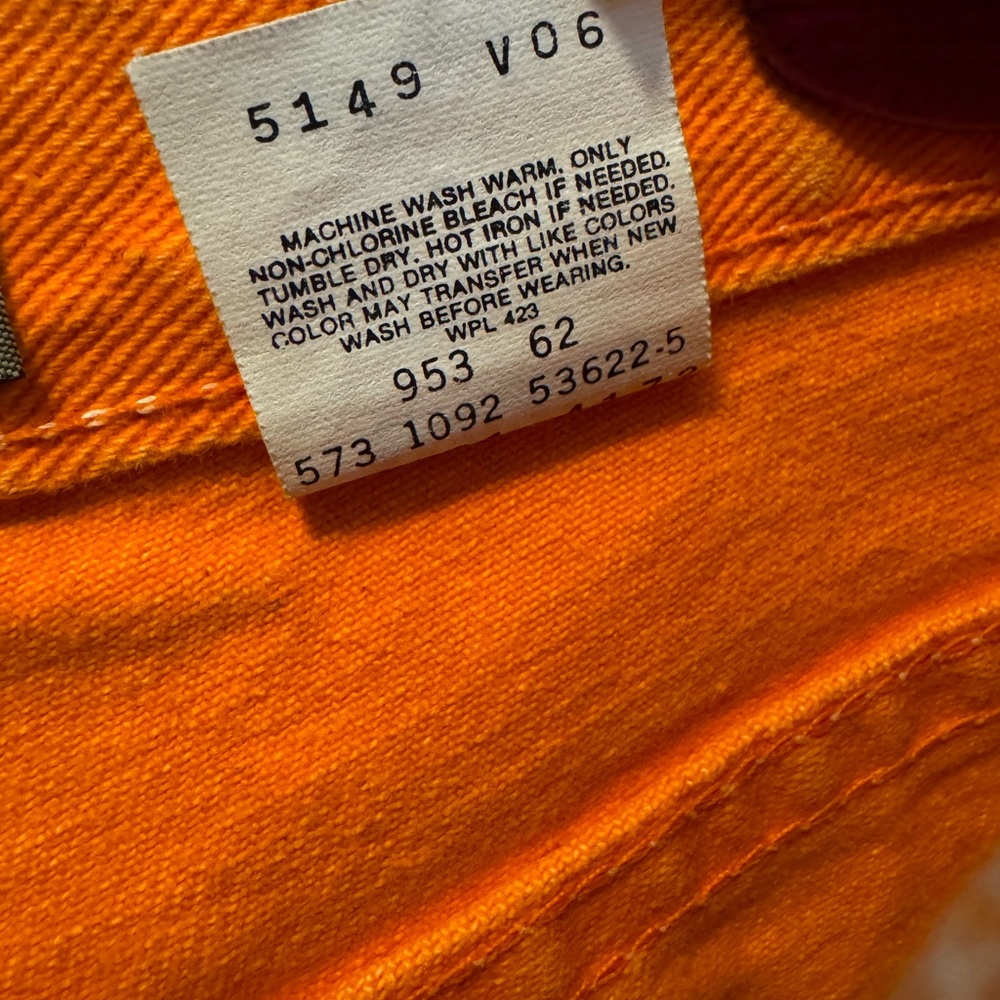 NWT VINTAGE Levi’s 900 Series SLIM Orange Jeans Women’s size 5 Jeans - Picture 9 of 12